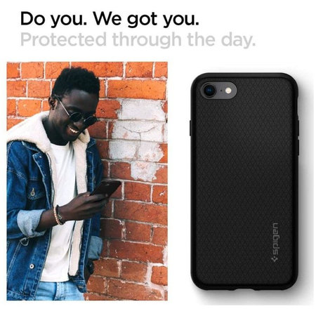 Spigen - Pouzdro Liquid Air pro iPhone 7, 8, SE 2020 & SE 2022, černá