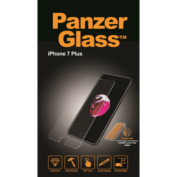 PanzerGlass - Tvrzené Sklo Standard Fit pro iPhone 6 Plus, 6s Plus, 7 Plus, 8 Plus, transparent