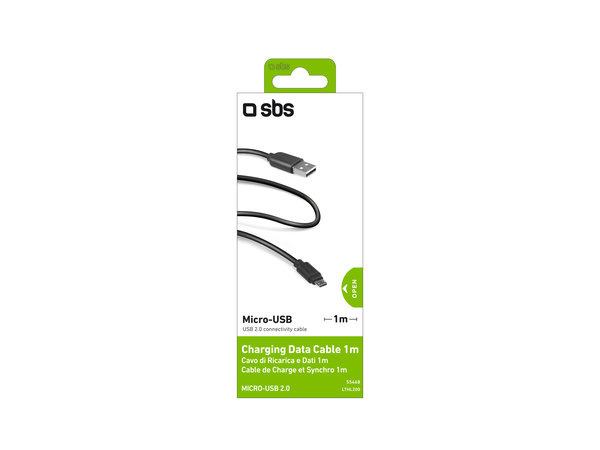 SBS - Micro-USB / USB Kabel (1m), černá