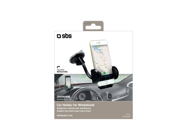 SBS - Držák do auta FREEWAY s přísavkou, černý