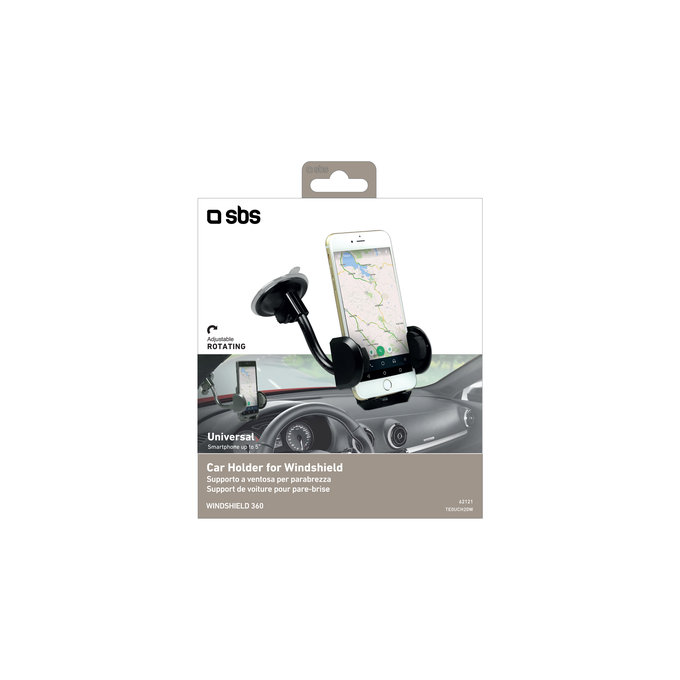 SBS - Držák do auta FREEWAY s přísavkou, černý