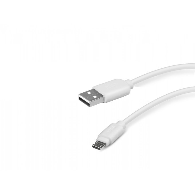 SBS - Micro-USB / USB Kabel (1m), bílá