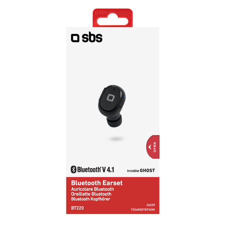 SBS - Bezdrátová sluchátka BT220, černá