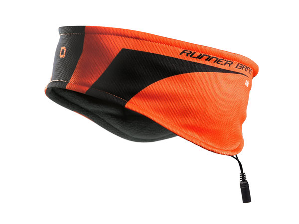 SBS - Sportovní čelenka se sluchátky, oranžová
