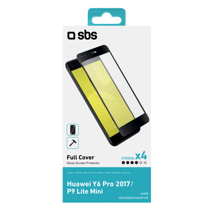 SBS - tvrzené ochranné sklo pro Huawei Y6 Pro 2017 / P9 Lite Mini, černá