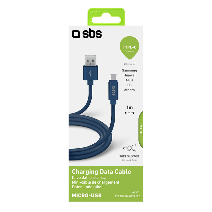 SBS - USB-C / USB Kabel (1m), bílá