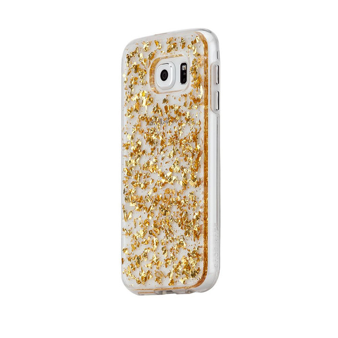 Case-Mate - Karat pouzdro pro Samsung Galaxy S6, transparentní / zlatá