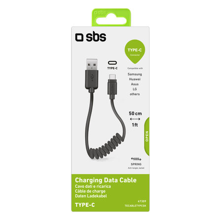 SBS - USB-C / USB Kabel (0.5m), černá