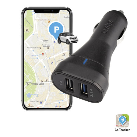 SBS - Autonabíječka 2x USB, 3.1A, černá