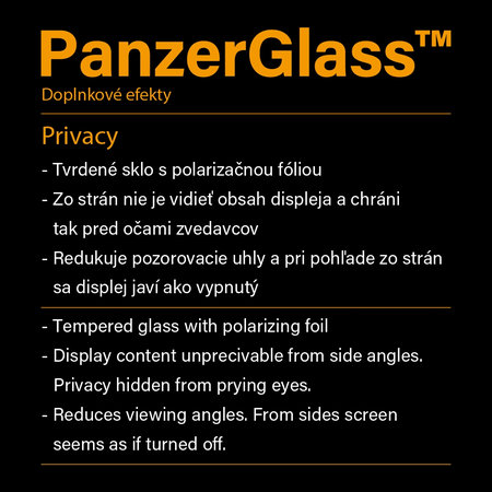 PanzerGlass - Tvrzené Sklo Privacy Standard Fit pro iPhone XS Max a 11 Pro Max, transparent