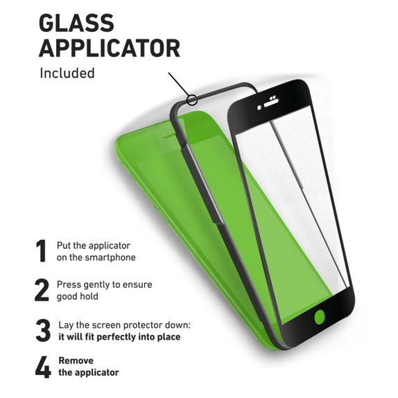 SBS - Tvrzené Sklo 4D Full Glass pro iPhone 6, 6s, 7, 8, SE 2020 a SE 2022, černá