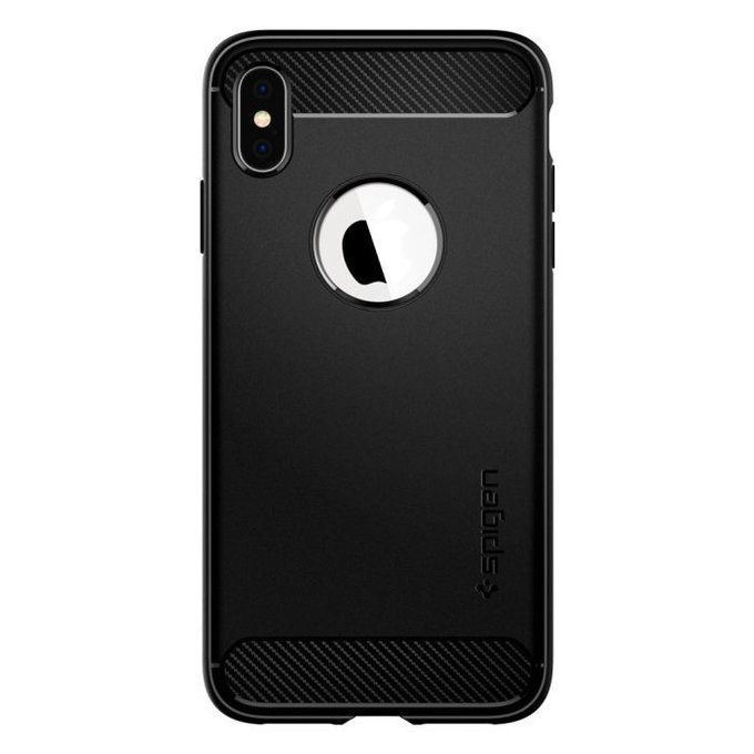 Spigen - Pouzdro Rugged Armor pro iPhone X a XS, černá
