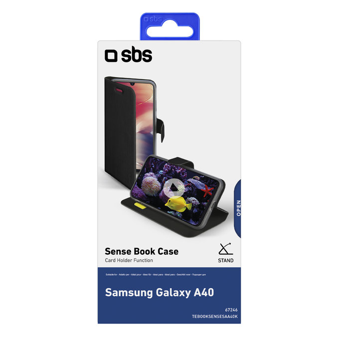 SBS - Pouzdro Book Sense pro Samsung Galaxy A40, černá