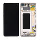Samsung Galaxy S10 Plus G975F - LCD Displej + Dotykové Sklo + Rám (Ceramic White) - GH82-18849J, GH82-18834J Genuine Service Pack