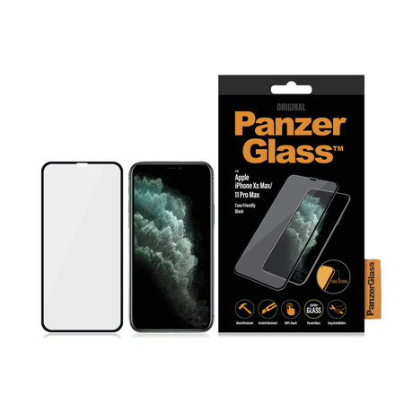PanzerGlass - Tvrzené Sklo Case Friendly pro iPhone XS Max a 11 Pro Max, černá