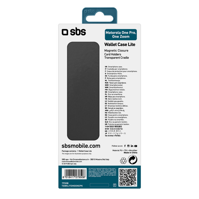 SBS - Pouzdro Book Pouzdro pro Motorola One Pro/One Zoom, černá