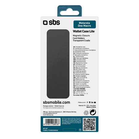 SBS - Pouzdro Book pro Motorola One Macro, černá