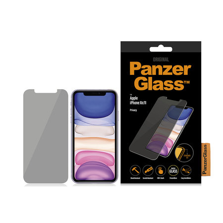 PanzerGlass - Tvrzené Sklo Privacy Standard Fit pro iPhone XR a 11, transparentná