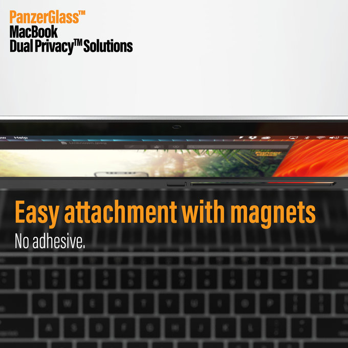 PanzerGlass - Tvrzené sklo Dual Privacy 12 '' pro MacBook, černá