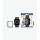 PanzerGlass - Tvrzené Sklo Full Silicone pro Apple Watch Series 4, 5, 6, SE (1st gen) a SE (2nd gen) 44mm, černá