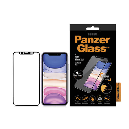 PanzerGlass - Tvrzené Sklo Case Friendly CamSlider pro iPhone XR a 11, black