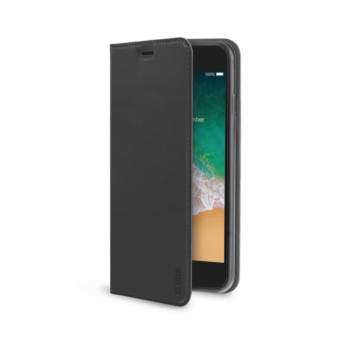 SBS - Pouzdro Book Wallet Lite pro iPhone 6, 6s, 7, 8, SE 2020 a SE 2022, černá