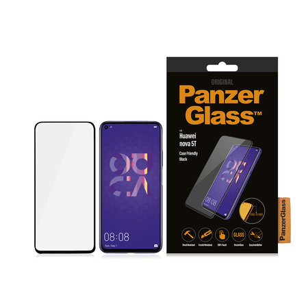 PanzerGlass - Tvrzené Sklo Case Friendly pro Huawei Nova 5T, black