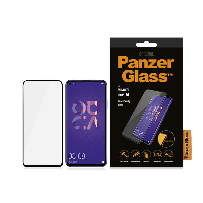 PanzerGlass - Tvrzené Sklo Case Friendly pro Huawei Nova 5T, black