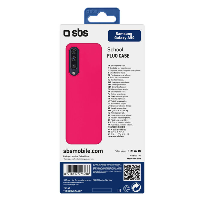 SBS - Pouzdro School pro Samsung Galaxy A30s, A50 a A50s, růžová