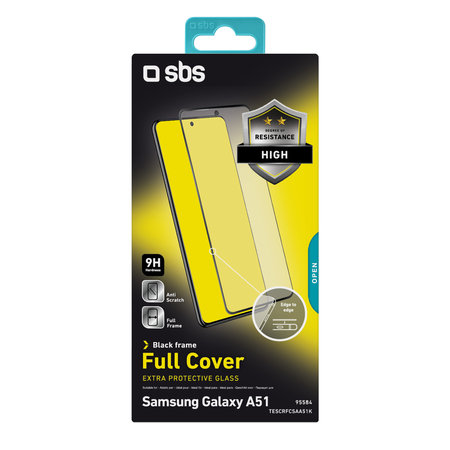 SBS - Tvrzené Sklo Full Cover pro Samsung Galaxy A51, A52 a A52 5G, černá