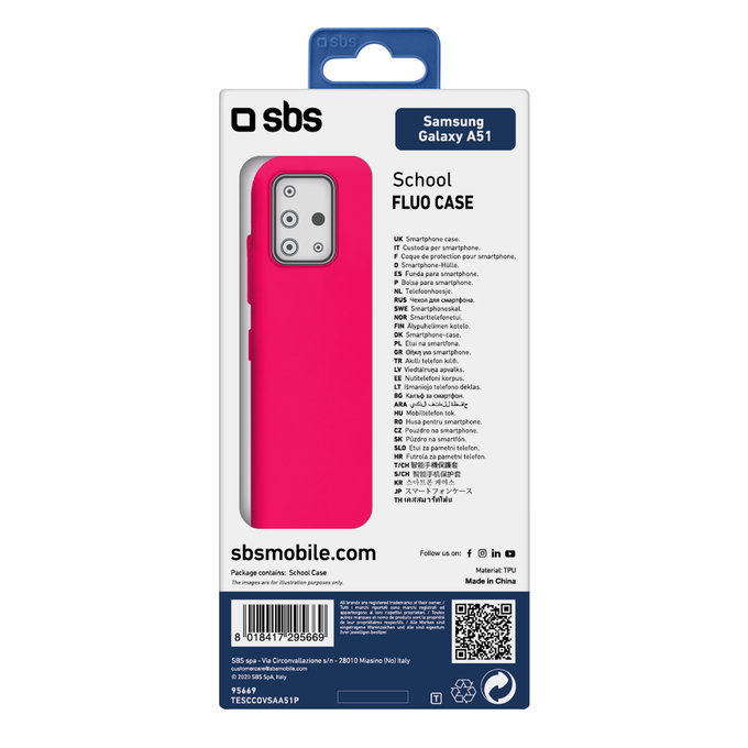 SBS - Pouzdro School pro Samsung Galaxy A51, růžová