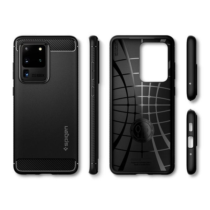 Spigen - Pouzdro Rugged Armor pro Samsung Galaxy S20 Ultra, černá
