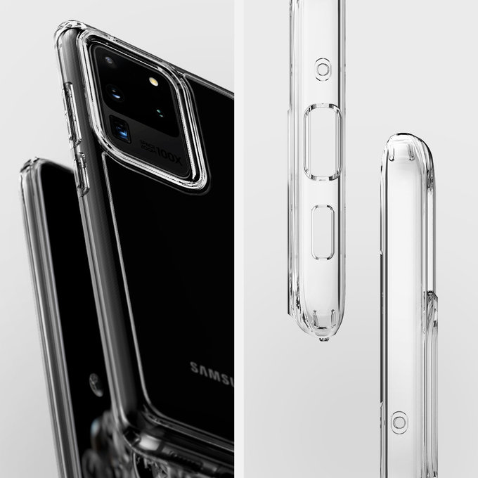 Spigen - Pouzdro Ultra Hybrid pro Samsung Galaxy S20 Ultra, transparentná