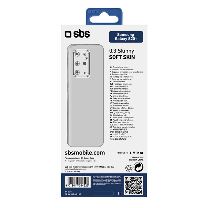 SBS - Pouzdro Skinny pro Samsung Galaxy S20+, transparentí