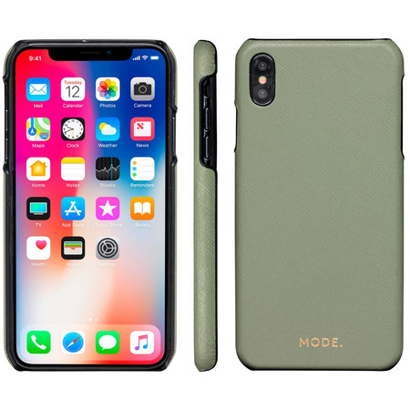 MODE - Pouzdro New York pro iPhone X / Xs, olive green