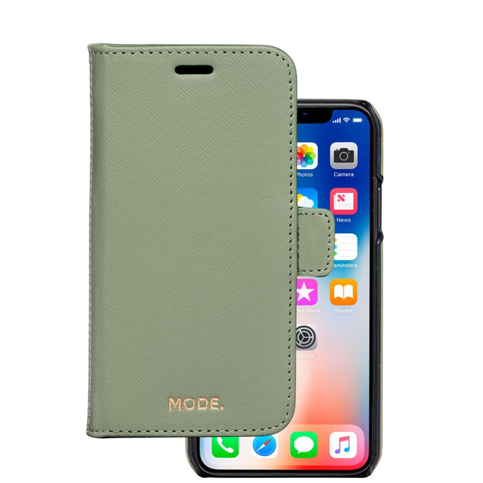 MODE - Pouzdro New York pro iPhone X / Xs, olive green