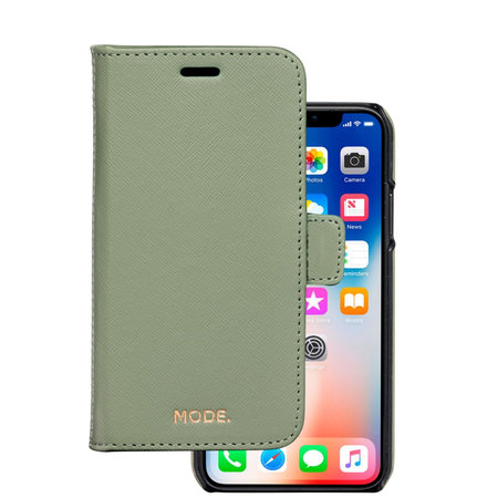 MODE - Pouzdro New York pro iPhone X / Xs, olive green