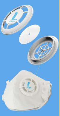 Sportovní respirátor FFP3-KN95 98% filtr, respirační anti-virové rouška - bílá