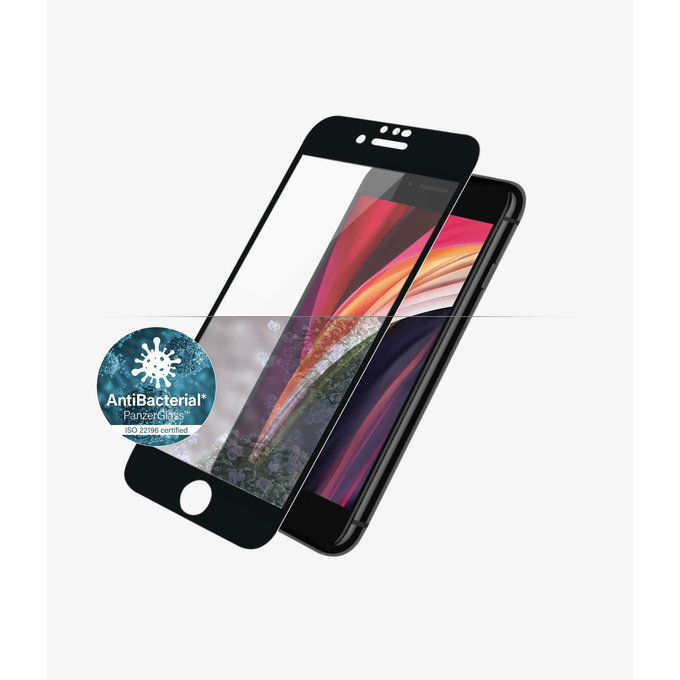 PanzerGlass - Tvrzené Sklo Case Friendly AB pro iPhone 6, 6s, 7, 8, SE 2020 a SE 2022, černá