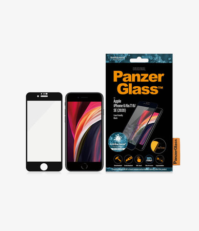 PanzerGlass - Tvrzené Sklo Case Friendly AB pro iPhone 6, 6s, 7, 8, SE 2020 a SE 2022, černá