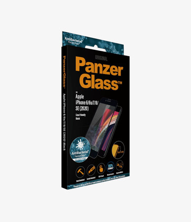 PanzerGlass - Tvrzené Sklo Case Friendly AB pro iPhone 6, 6s, 7, 8, SE 2020 a SE 2022, černá