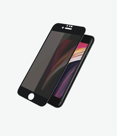 PanzerGlass - Tvrzené Sklo Privacy Case Friendly pro iPhone 6, 6s, 7, 8, SE 2020 a SE 2022, černá