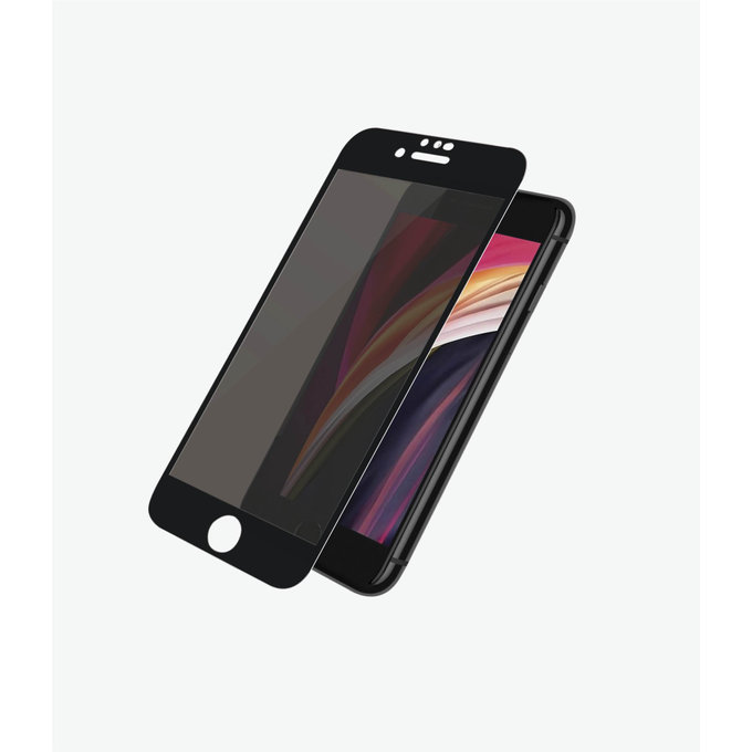 PanzerGlass - Tvrzené Sklo Privacy Case Friendly pro iPhone 6, 6s, 7, 8, SE 2020 a SE 2022, černá