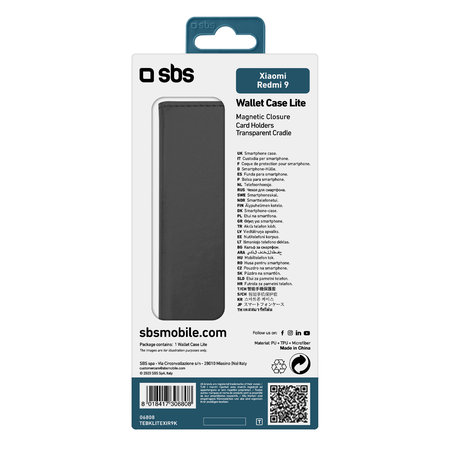 SBS - Pouzdro Book Wallet Lite pro Xiaomi Redmi 9, černá