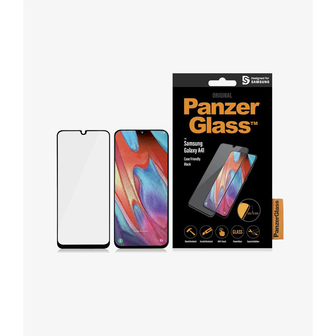 PanzerGlass - Tvrzené Sklo Case Friendly pro Samsung Galaxy A41, černá