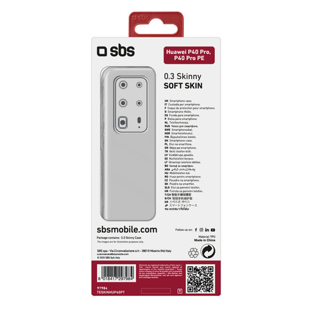 SBS - Pouzdro Skinny pro Huawei P40 Pro, P40 Pro, transparentí