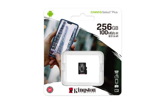 Kingston - MicroSDXC Paměťová Karta Canvas Select Plus 256 GB