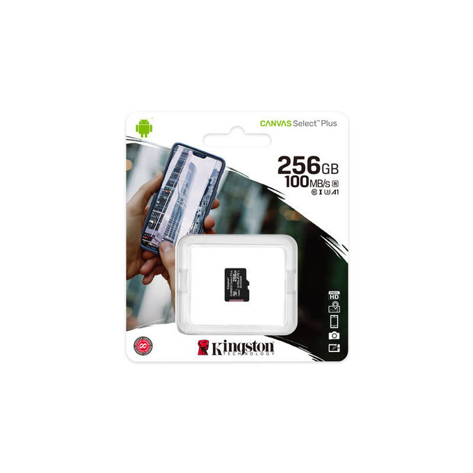 Kingston - MicroSDXC Paměťová Karta Canvas Select Plus 256 GB