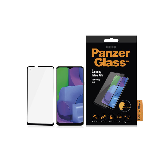 PanzerGlass - Tvrzené Sklo Case Friendly pro Samsung Galaxy A21s, černá