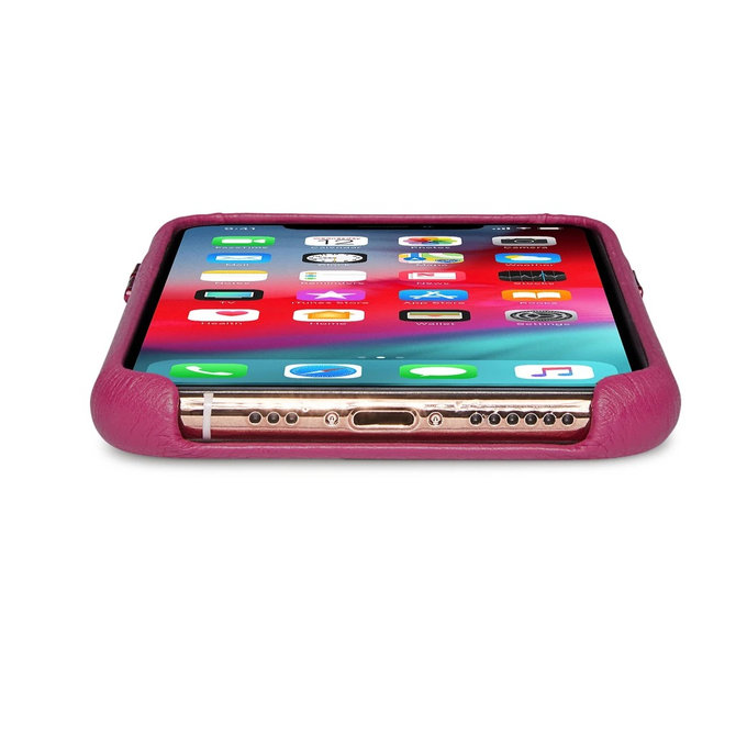 Decoded Leather Back Cover kožené pouzdro pro iPhone X / Xs, růžové